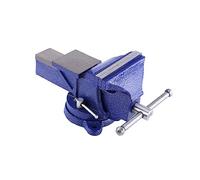 SEWACC Heavy Duty Steel Bench Vise Clamp for Woodworking DIY Projects Portable Manual Vise for Crafts Jewelry and Light Metalworking Blue