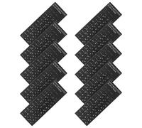 SEWACC Hebrew English Keyboard Stickers Removable Pvc Material with Black Background 10pcs with Advanced Durability for Computer and Laptop Suitable for Office and Classroom Computer