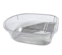 SEWACC Household Plastic Washboard Basin with Integrated Washboard for Laundry and Hand Washing Clothes, Grey Laundry Tub Suitable for Newborn Clothes, Student Dormitory, and Home Use