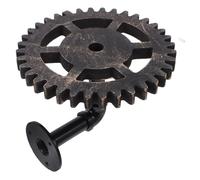 SEWACC Industrial Pipe Gear Wall Mounted Shelf Rustic Iron Floating Rack for Bedroom Balcony American Country Style Storage