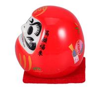 SEWACC Japanese Miniature Ceramic Doll Ornament Figurine Car and Home Decor Lucky Statue for Prosperity and Wealth