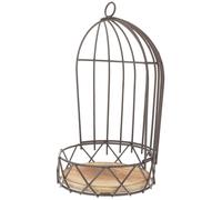 SEWACC Japanese-style Hanging Birdcage Flower Holder Rack, Artificial Floral Display Stand for Dining Table Decor, Wall-mounted Bird Cage Plant Stand for Festival and Wedding Centerpieces