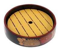 SEWACC Japanese Style Sushi Barrel Set 3pcs ABS Drain Board and 8-Inch Round Ice Plate, 24.5cm Diameter Sashimi and Seafood Serving Dish for Japanese Cuisine