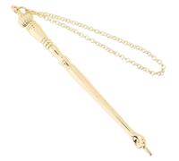 SEWACC Jewish Torah Pointer Metal Hand Pointer 17cm Gold Bible Reading Tool with Onion Head Chain for Precise Study and Religious Ceremony Use