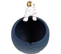 SEWACC Key Candy Astronaut Bowl Ceramic Spaceman Ornament Decorative Key Holder for Home and Office Nordic Style Desktop Tabletop Decor