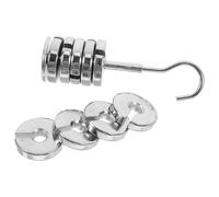 SEWACC Lab Slotted Mass Set 9 Pieces Chromium Plated Iron Metal Block Weights 10G Each with ABS Hook 100G Total for Laboratories and Scientific Measurements