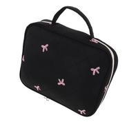 SEWACC Large Black Polyester Bible Organizer Bag with Handle and Zipper