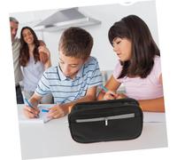 SEWACC Large Capacity Multi Function Pencil Bag with Three Layers and Zipper Portable Pen Storage Pouch for Students Teachers Office Staff and Lightweight Stationery Organizer