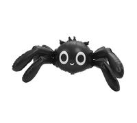 SEWACC Large Halloween Spider Foil Balloon Giant Inflatable Black Aluminum Spider for Spooky Party Decorations Easy to Inflate and Stable Shape for Haunted House and Birthday Photo Props