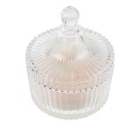 SEWACC Large round Makeup Setting Powder Puff for Face Foundation Glass Case for Dusting Cosmetic Powder