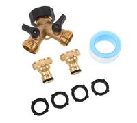 SEWACC Leakproof Hose Y Connector Splitter with Valve Weatherproof Irrigation Adapter for Versatile Outdoor Water Flow Management and Leak-Resistant Hose Connections