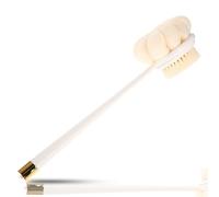 SEWACC Long Handle and Skin Exfoliating with Soft Nylon Bristles Dual-Sided Bath Brush and Loofah Promotes Circulation and Strong Cleaning Power for Showering for Back Scrubbing