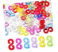SEWACC Loom Bracelet S Clips Rubber Band Connectors for DIY Jewelry Making Plastic Clips for Rubber Band Bracelets Necklaces Keychains Creative Craft Accessories