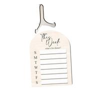 SEWACC Magnetic Dry Erase Menu Board with Acrylic and Wood Kitchen Fridge Planning Board for Office Home School Weekly Meal Organizer and Message Display and Practical Design