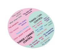 SEWACC Magnetic Emotions Wheel Sticker for Laptop and Freezer Door Calming Feeling Chart Decor Sky Blue and Light Pink PVC Educational Tool for Emotional Regulation and Social Skills