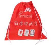 SEWACC Mahjong Storage Bag Oxford Cloth Drawstring Holder | Portable Carrier for Tiles and Pouches, Easy to Clean, Scratch-reducing, Simple Stylish Design
