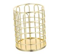 SEWACC Makeup Brush Storage Holder Desktop Organizer Iron Cosmetic Brush Holder Gold Arch Design for Home Vanity and Dressing Table