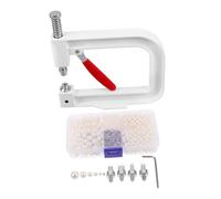 SEWACC Manual Pearl Setting Machine Rivet Press Tool for Jewelry Making Portable Compact Beads Setter for Bead Rivet Fixing Metal Hand Tool for DIY Crafts and Accessories