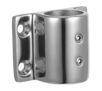 SEWACC Marine Stainless Steel Flagpole Holder Heavy Duty Boat Deck Mount Bracket with Square Base Easy Installation and Stable with Mirror Polished Finish for Pontoon and Marine Vessel