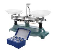 SEWACC Mechanical Balance Scale with Calibration Weights Double Pan Tray Table for Laboratory Teaching High Precision Scientific Balance for Chemistry Experiments and Physics Education