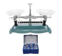SEWACC Mechanical Balance Scale with Weights Double Pan Tray for Laboratory Teaching Tool Precision Science Lab Physics Chemistry Experiment