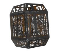 SEWACC Metal Wrought Iron Lamp Shade with Hollow Tree Shadow Pattern Protective Cover for Ceiling Chandelier Table Bedside and Floor Lamps Rustic Ambient Lighting for Home Decor