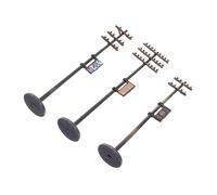 SEWACC Micro Telegraph Pole Model Set Scale Durable Plastic Sand Table Decor Garden Supply DIY Scene Accessory for Train Layouts and Architectural Models