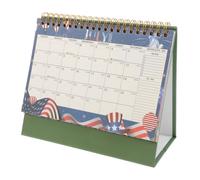 SEWACC Mini Flip Calendar for Home Office Use Compact Design Green for Small Spaces Stylish Planning and Organizing Note Pad