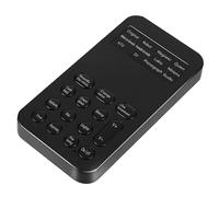 SEWACC Mini Sound Card External Voice Changer with 8 Sound Effects Plug and Play for Live Broadcast and Entertainment in Black Abs Material Fine Tuning Enabled