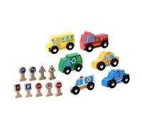 SEWACC Mini Traffic Road Signs Set for Wooden Educational for Learning Traffic Knowledge Safe and Models for Table Play and Sharing with Friends