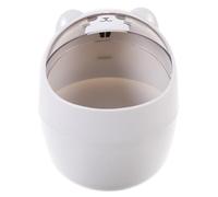 SEWACC Mini Trash Can with Swing Lid Compact Plastic Circle Bin for Bedroom and Kitchen Multi-purpose Storage for Friends and Colleagues