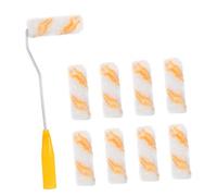 SEWACC Mini Wall Paint Roller Brush with Cotton Thread Rollers and Handle for Office and Store Use Easy to Install Suitable for Doors Windows Baseboards and Small DIY Projects