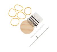 SEWACC Mini Wooden Weaving for Clothes Mending DIY Jeans Repair Tool with Needles Practical Hand Knitting Craft Kit for Sweaters Scarves and Fabric Weaving Projects