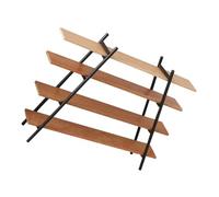 SEWACC Miniature Dollhouse Bookcase with Irregular Four Design Wood Rack for Creative Micro Landscape Display Versatile Storage Shelf for Small Items and Decorations Stable and