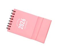 SEWACC Minimalist Desk Calendar Small Standing Flip Calendar with Twinwire Binding for Daily Agenda Monthly Planning and Habit Tracking Portable Compact Design for Office and Study