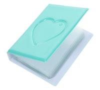 SEWACC Mint Green 3-Inch Single Pocket Photo Album with Heart Cutout Mirror Cover Photocard Storage Holder for Kpop Idol Cards Small DIY Photo Book for Collecting and Displaying