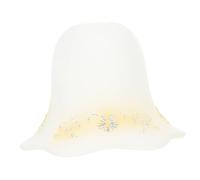 SEWACC Modern Decorative Glass Lampshade for Table Lamps and Chandeliers White Transparent Bell Shaped Lamp Cover Easy to Install Household Light Accessory for Bedroom and Living Room