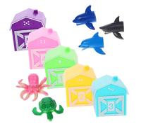 SEWACC Montessori Animal Finger Puppets Fine Motor for Educational Matching and Counting Games Parent Interaction