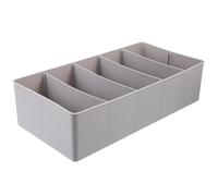 SEWACC Multi-grid Coin Storage Box for Desk Organizer 5-compartment Cash Drawer Tray in Grey for Home and Office Use