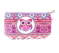SEWACC Multifunctional Handbag Travel Essentials Bag Makeup Pouch Ultra-Light Use Pu Material Colorful Owl Shape Adorable Festival Style Household Storage Travel