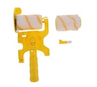 SEWACC Multifunctional Painting Roller Brush Set Long Handle 1 Frame 2 Rollers 2 Soft Brushes for Edging and Color Separation Suitable for Walls and Interior Painting