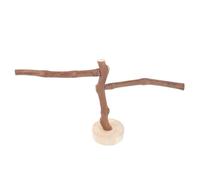 SEWACC Natural Grape Vine Branch Bird Perch Stand Two Crossbars 20cm Height Wooden Parakeet Cage Accessory Suitable for Parrots, Budgerigars, and Small Birds’ Claw Grinding and Perching