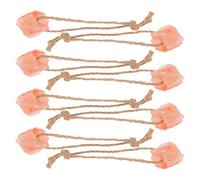 SEWACC Natural Mineral Salt Lick Block Orange with Hanging Rope 8pcs Mineral Salt Brick Weighing 30-50g, Boosts Vitality and Improves Production Performance for Deer and Cattle