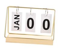 SEWACC Natural Wood Countdown Calendar Stand Rustic Desktop Block Calendar for Day and Month Display Reusable Manual Practical Home Decoration for Christmas and Festivals