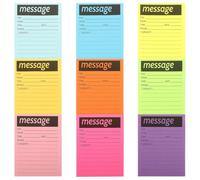 SEWACC Note Pad Message Pads 9pcs/1 Assorted Color Paper