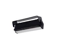SEWACC One Vinyl Turntables Cleaning Brush with Scrubbing and Villi Brushes Anti-static Carbon Fiber for Phonograph Records Environmental Friendly Aluminum Alloy Handle Black