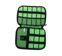 SEWACC Oxford Cloth Electronics Organizer Travel Case with Mesh Pockets Multifunction Cable and Charger Storage Bag for USB Power Bank Earphones Compact Travel-friendly Cord Organizer Black