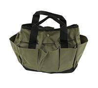 SEWACC Oxford Cloth Garden Tools Tote Bag Military Green Large Capacity Multi Pocket Organizer Storage Container for Gardening Accessories Easy Carry