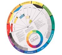 SEWACC Painting Learning Wheel Watercolor Mixing Guide Standard Color Wheel Art Class Teaching Tool