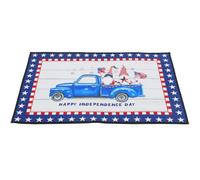 SEWACC Patriotic Door Mat with Anti Slip Rubber Bottom for Home Entry | Felt Surface, Bright Flag Pattern, Apartment Entry or Bathroom Use, July 4th and Memorial Day Decor